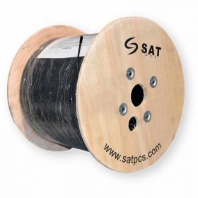 Cable Fibra Optica SAT Drop 1 hilo 1KM G657A1 MENSAJERO DE ALAMBRE LSZH
